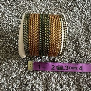 Green and gold bangle set